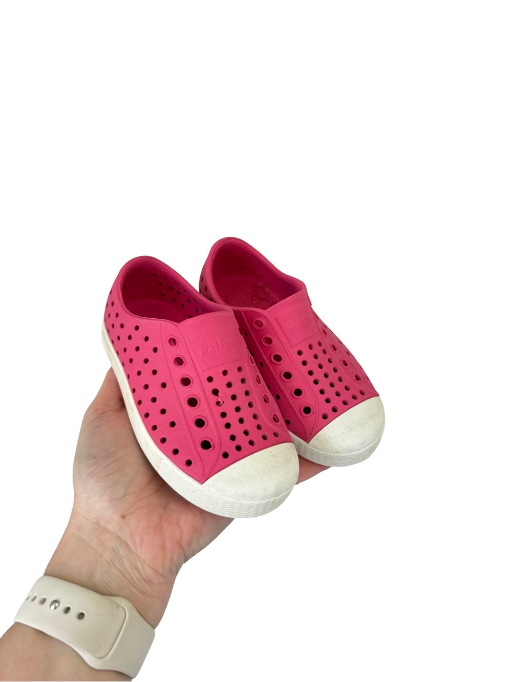 Native Shoes Kids Pink Slip-On Jefferson Shoes Size 7